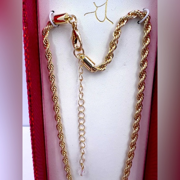 HOUSE OF HARLOW 1960,ROPE NECKLACE IN GOLD COLOR, NICKEL FREE & LEAD SAFE, 15”+3 - Picture 3 of 15